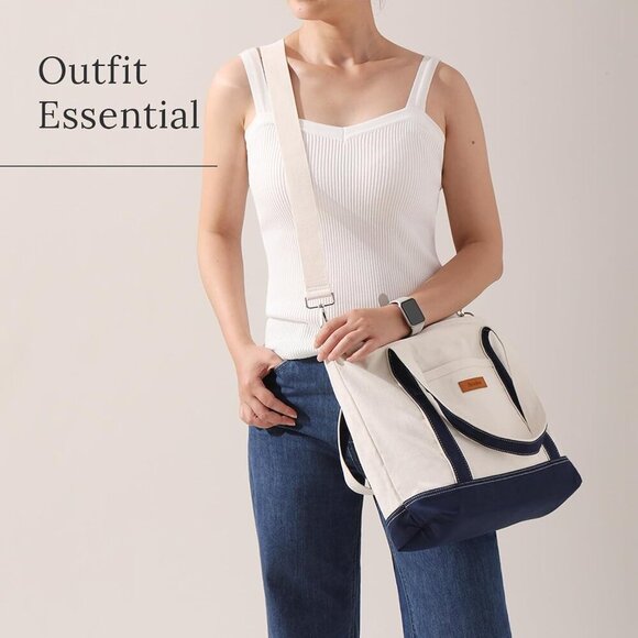 Versatile Crossbody Purse for Women: Stylish Zippered Tote with Laptop Sleeve - Picture 8 of 9